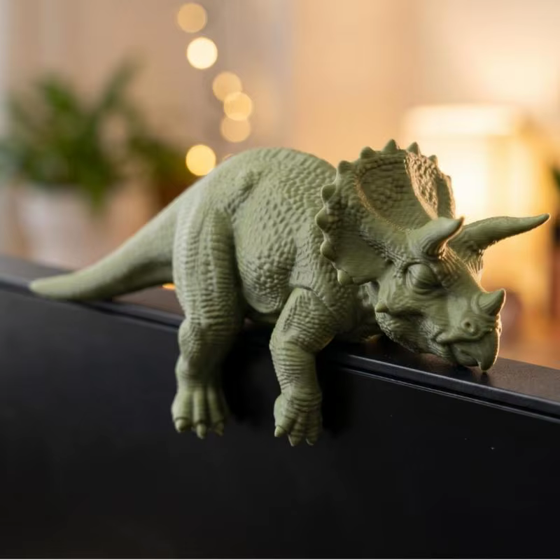 Sleeping T-Rex Monitor Topper Figurines 3D Printed Mini Lazy Dinosaur Ornaments For Desk/Monitor/Shelf Cute Jurassic Dino Decor — image 4