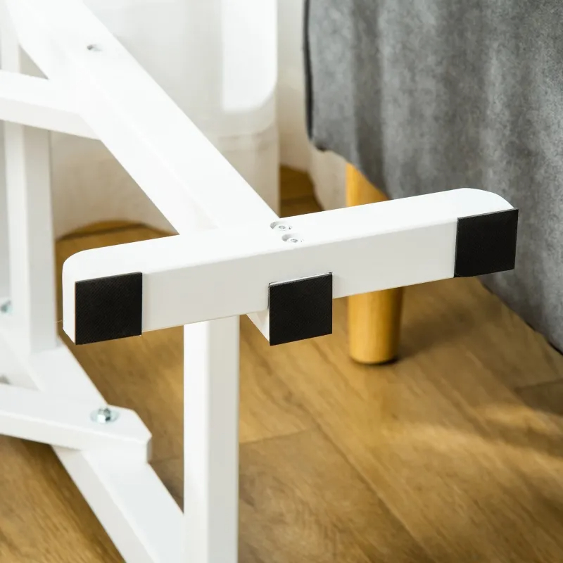 PawHut Dog Ramp Foldable With Non-slip Carpet Top Platform, Gray, White — imagen 9