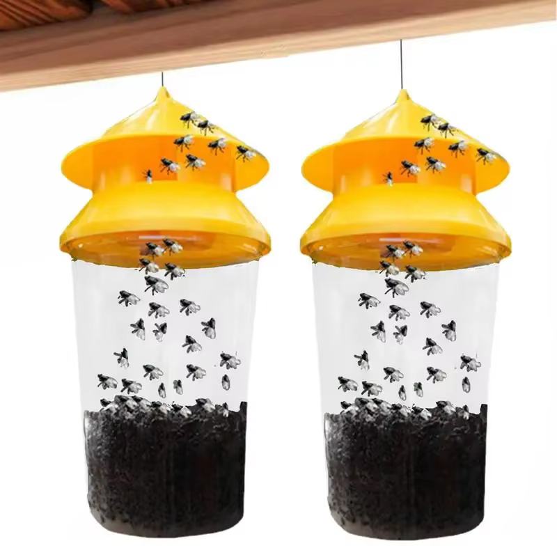 2 Piezas de Trampas para Moscas Reutilizables, Bolsas Cebo Atrapamoscas para Exteriores, Resistentes y Confiables para Pastizales, Huertos, Establos, Granjas, Jardines y Caballerizas — imagen 3