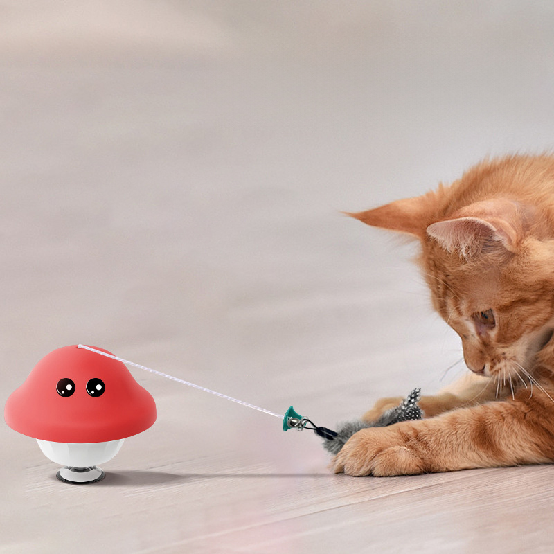 Látigo de Gato con Cepillo y Succion para Actividad de Mascotas Juguetes de Látigo Retráctil para Gatos Domesticos — imagen 3