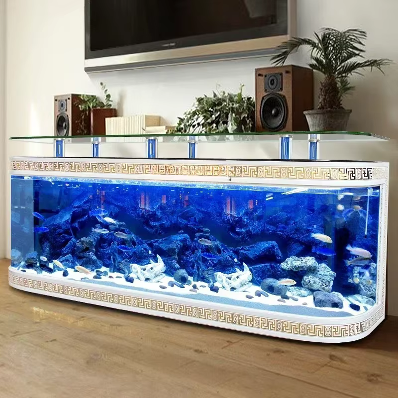 Cajón de Televisor Europeo para Acuario Grande de Vidrio para Salón Comedor — imagen 1