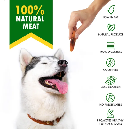 Tiras de Pato Naturalas con Papas Dulces y Pollo para Perros - Snacks Saludables Orgánicos sin Grano, Sin Corn, Humanos y Libres de Llenadores — imagen 6