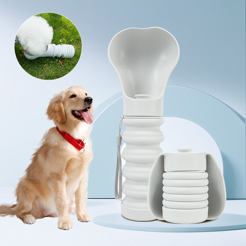 Silicone 550ml Pet Accessories Dog Mugs Products Foldable Dog Travel Water Dispenser Dog Water Bottle — image 7