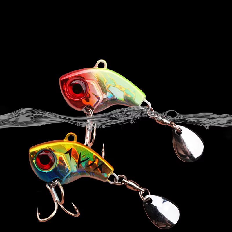Fishing Lure Set 5pcs Wobble Rotating Metal VIB Vibration Bait Spinner Spoon Jig Sea Lures Artificial Hard Baits Sequins Tackle — image 2