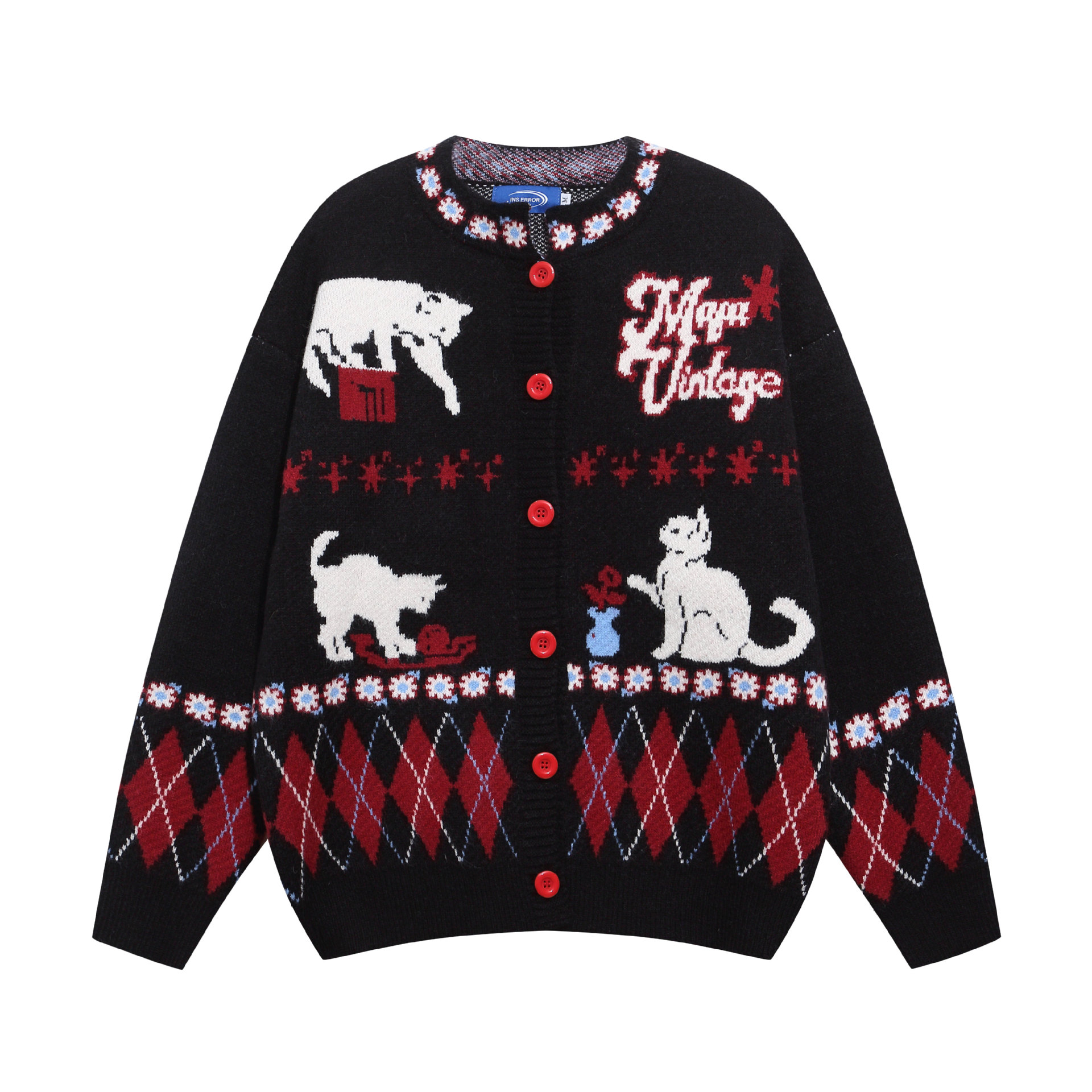 Cat Jacquard Design Coat — image 2
