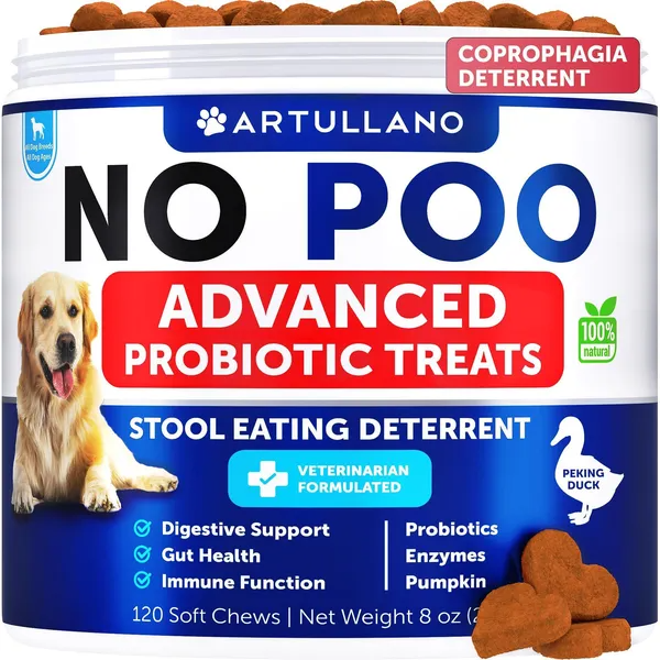 Chewingas Anti-Coprofagia para Perros - Detergente de Heces con Probióticos, Pepino y Enzimas Digestivas para Prevenir el Comer de Excrementos y Mejorar la Salud Intestinal