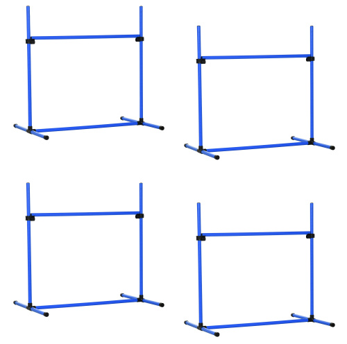 Equipo de Entrenamiento de Agilidad para Perros de 4 Piezas con Postes de Salto de Altura Ajustable — imagen 1
