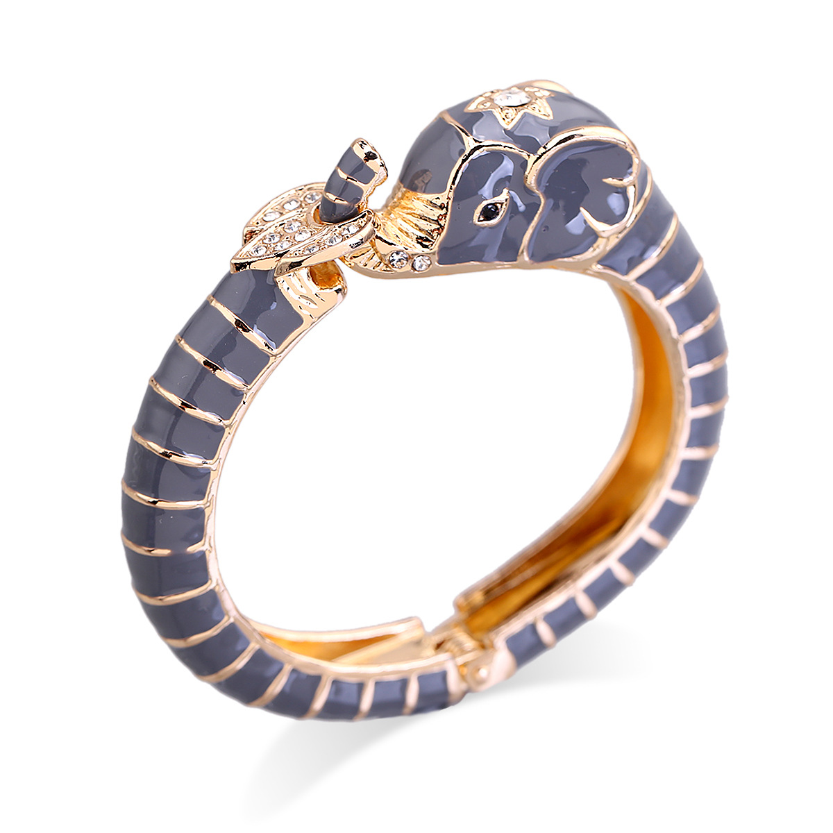 Joyas de moda europeo y americano elefante en esmalte gota de aceite aleación abierta para muñeca — imagen 7