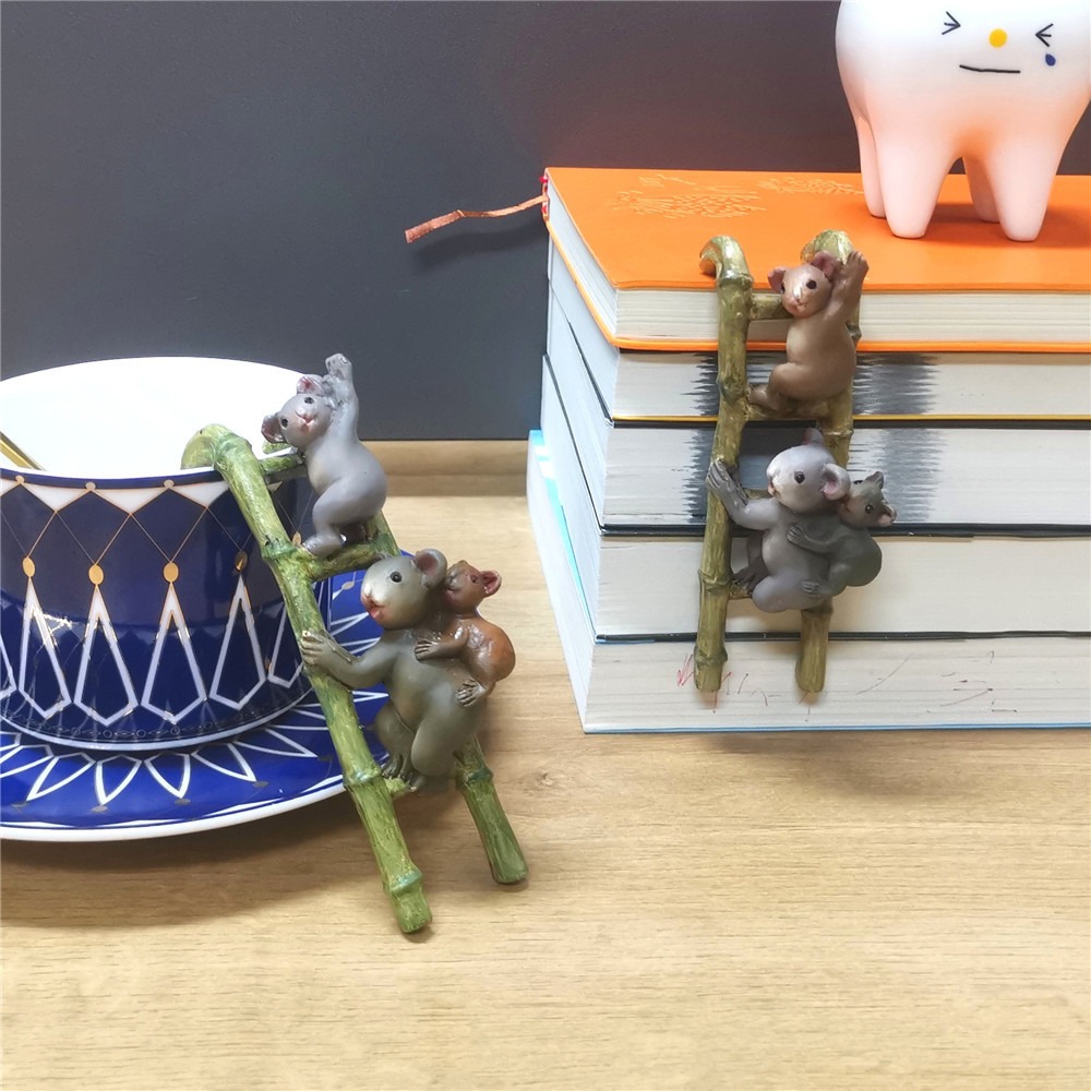 Creative climbing ladder small koala flower pot decoration ornament cup edge hanging decoration — image 4