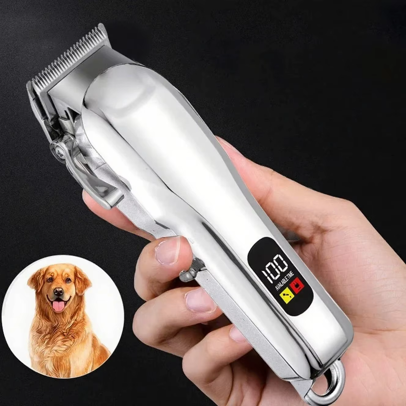 Professional Low Noise Cordless Electric Pet Hair Clipper Dog Grooming Trimmer Shaver for Dogs Cats Animals — image 1