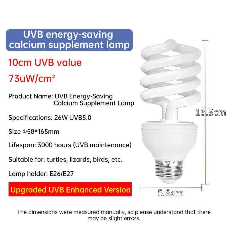 Lámpara de Calor UVB 5.0/10.0 para Reptiles - 13W/26W con Luz Natural y Energía UVB — imagen 2