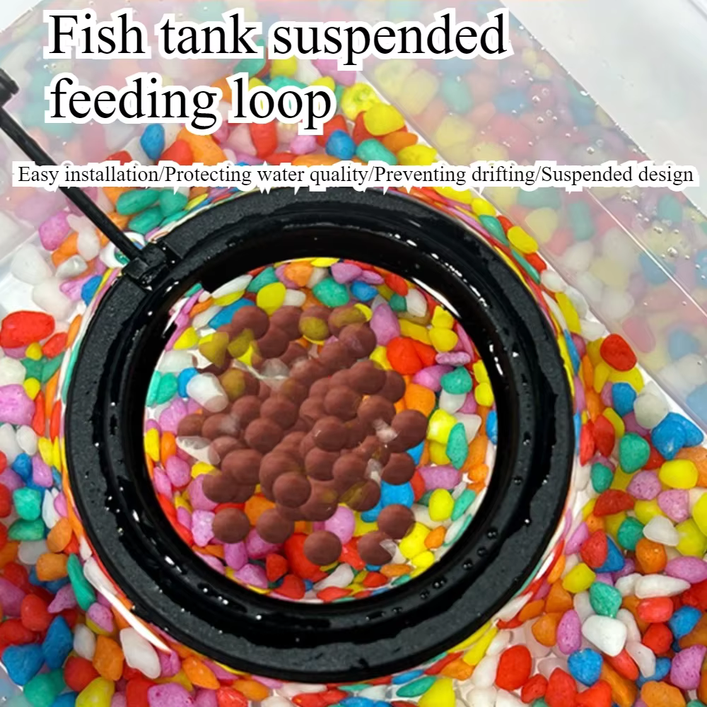 Anillo de Alimentación para Acuario con Cúpula de Succión - Accesorio para Comida de Peces — imagen 2
