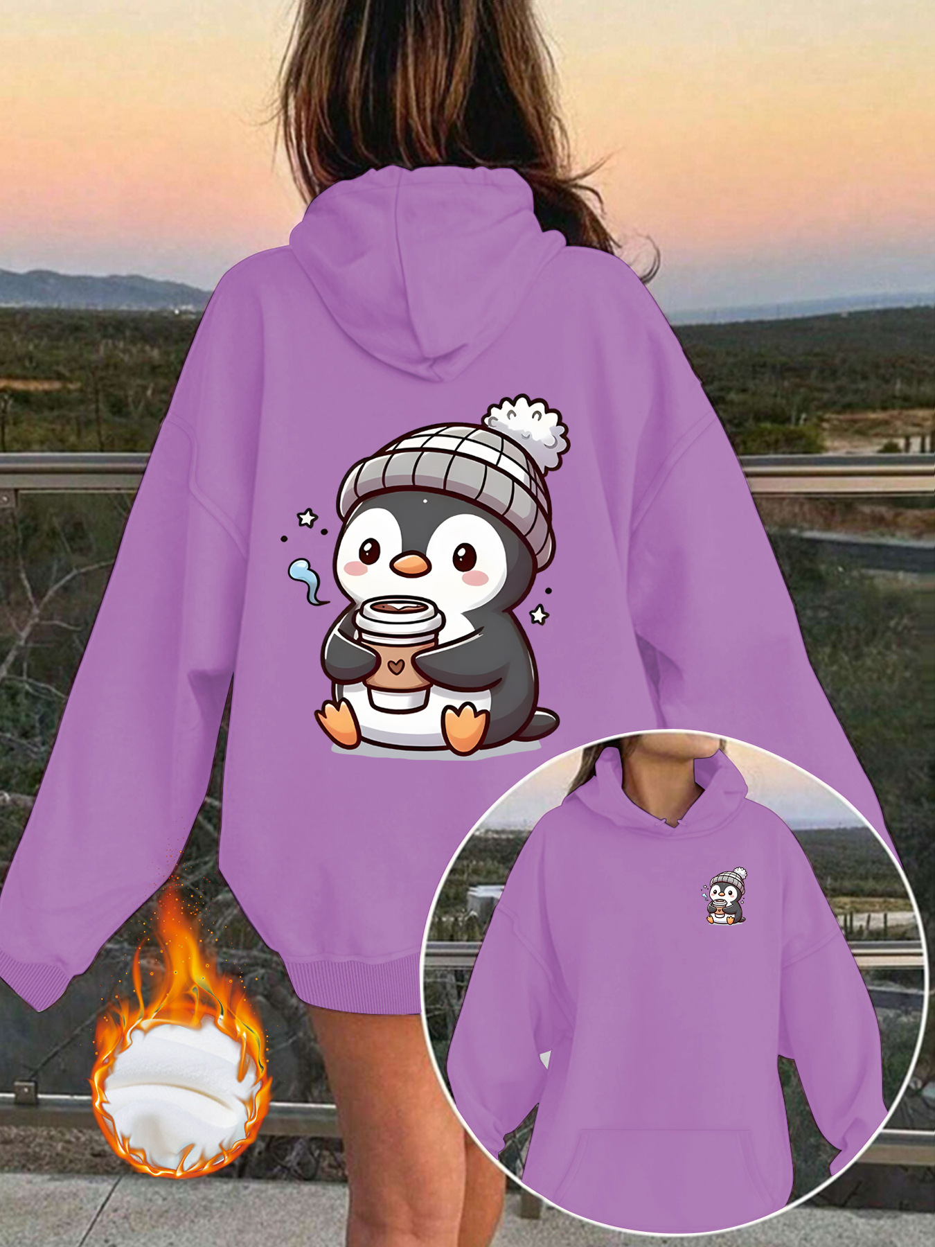 Goose print comfortable hoodie — image 14