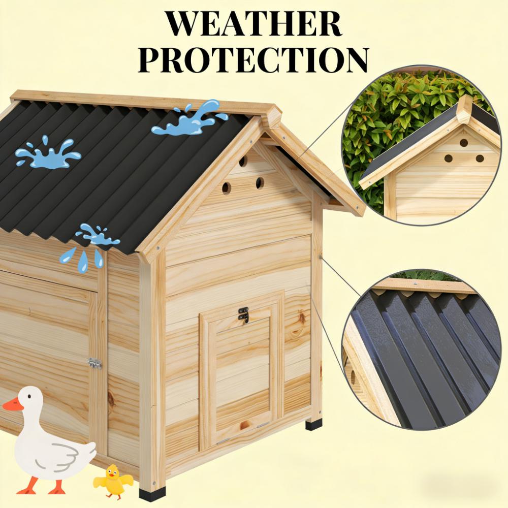 Pet Coop, Wooden House with Openable Roof — image 8
