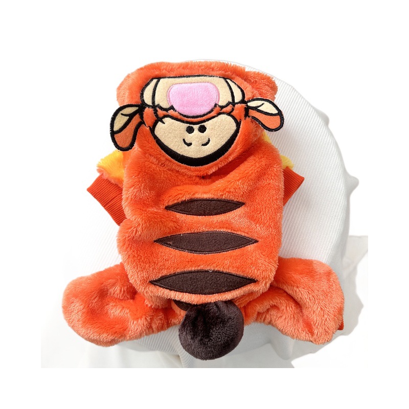 Cute Thick Fleece Four-Legged Clothing for Teddy Dogs, Autumn/Winter Small Tiger Costume Pet Clothes — image 6