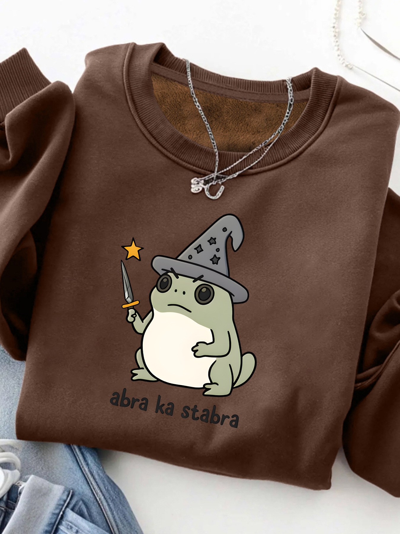 Frog printed fleece hoodie — image 13
