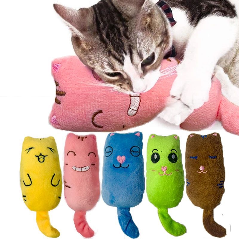 Juguetes de Pepino para Gatos que Mastican, Interactivos y Divertidos, Juguetes de Peluche con Garras y Sonido para Gatas y Kitten — imagen 5