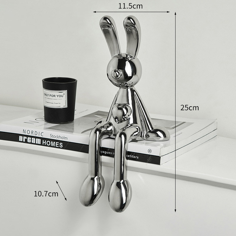 Decoración de Conejo de Luxo con Efecto Metálico para Mesa o Línea de Vino — imagen 6