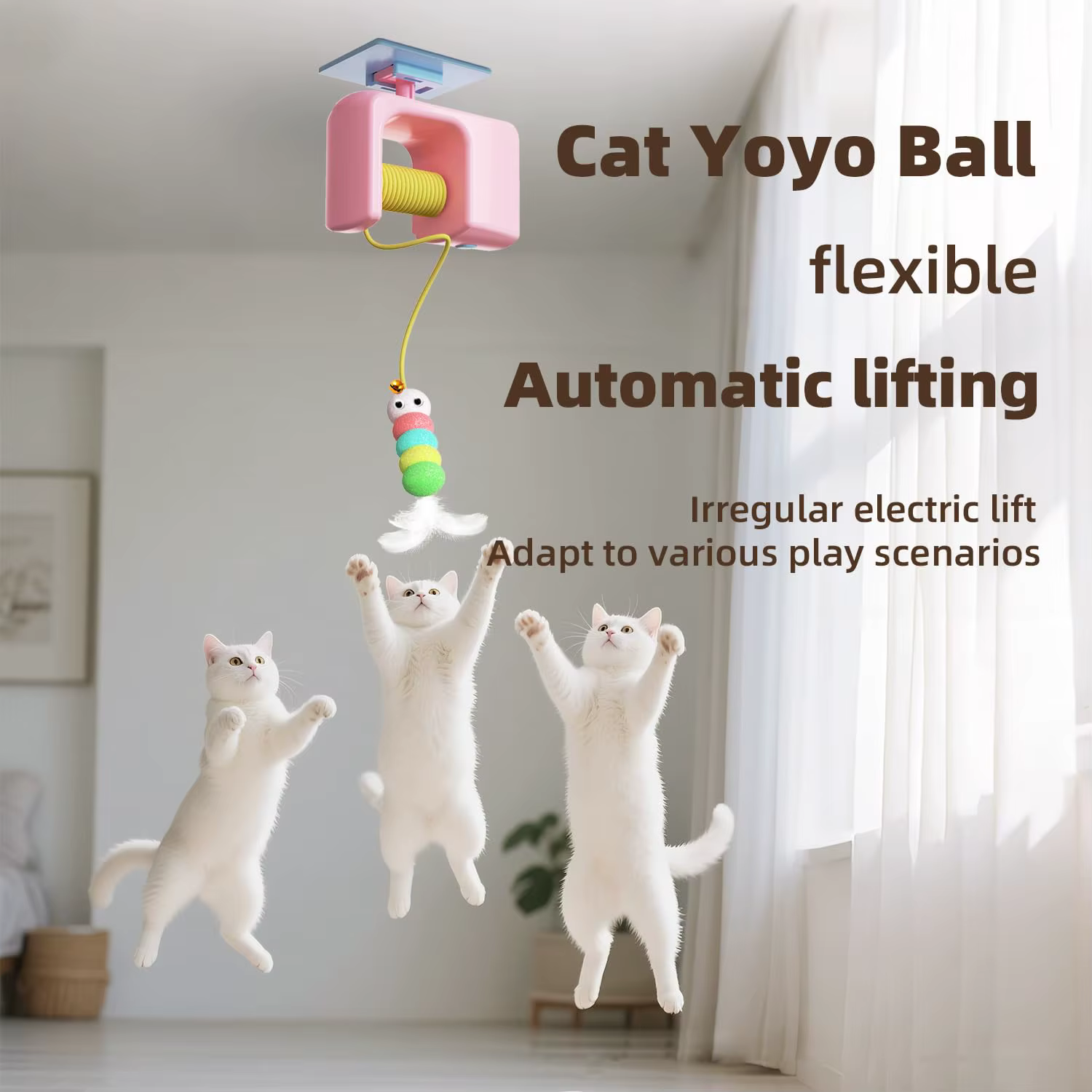Caterpillar and Flying Bird Suitable for Self-playing Pet Chasing Toys Interactive Cat Toys for Indoor Cats Hanging Automatic — image 5
