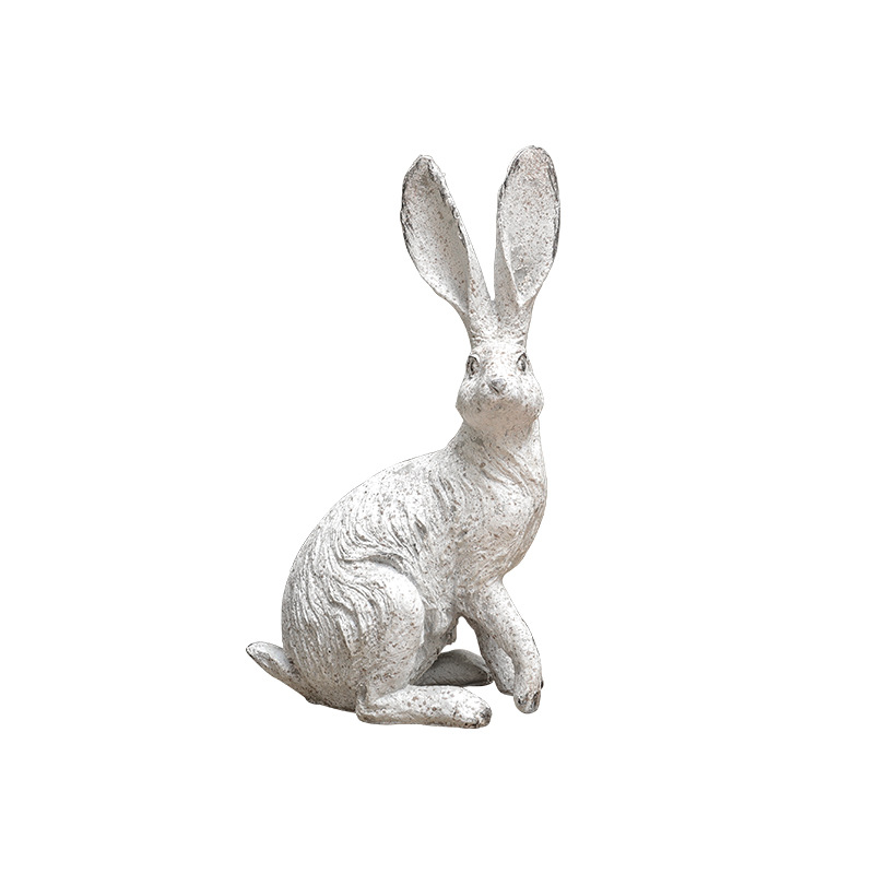 Regalo Adorabledel Conejo Blanco de Resina para Decoración Rural — imagen 1