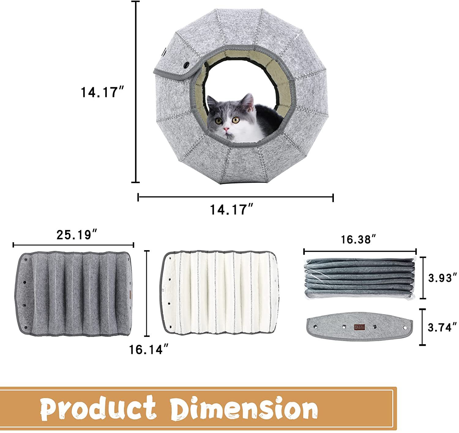 Foldable Breathable Pet Bed Cat Kennel Cave Tunnel Semi-Enclosed Creative Cat Mat Cat And Dog Supplies — image 4