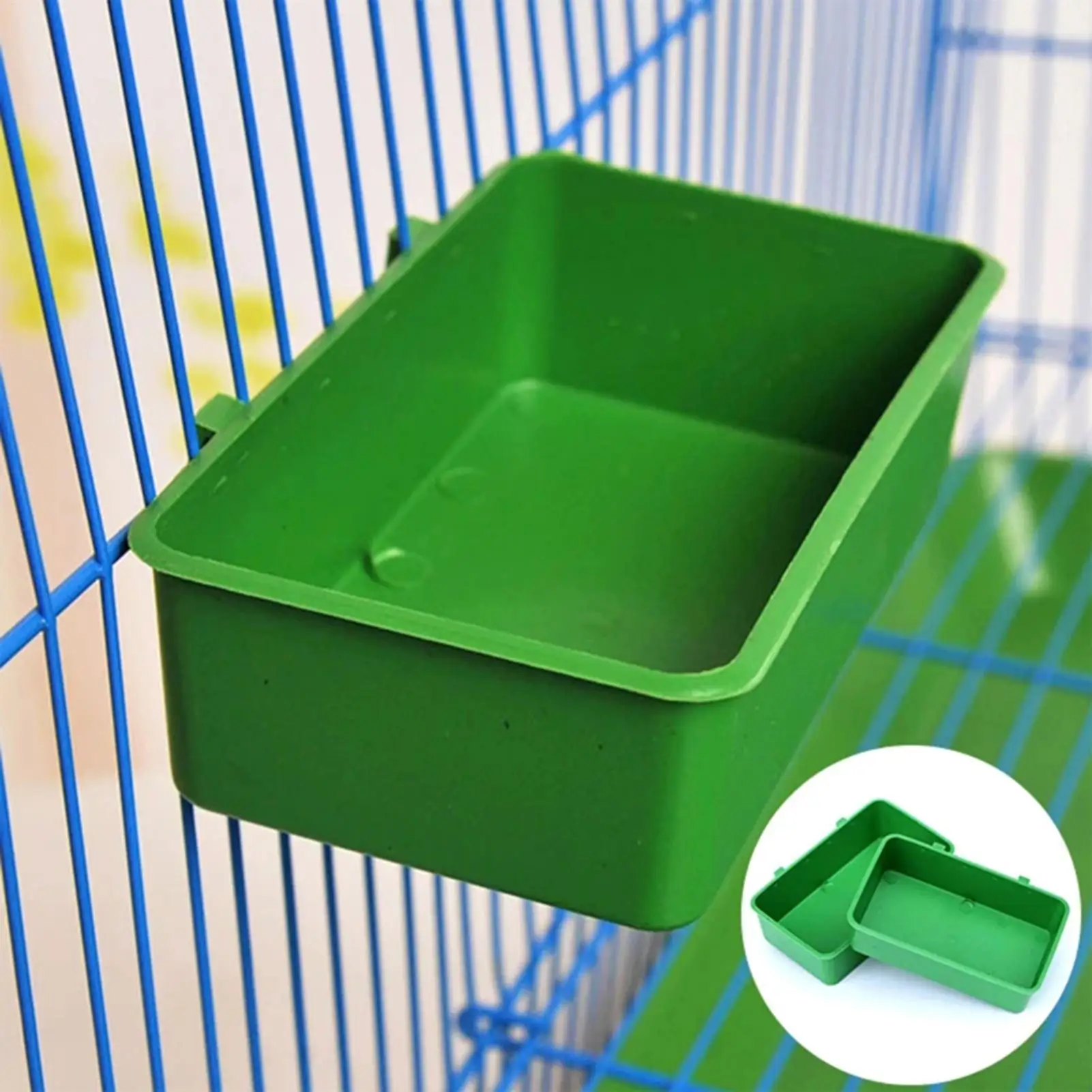 Baño de Agua para Pájaros, Taza de Agua para Guacamayos y Periquitos, Baño de Plástico para Jaulas, Colgante — imagen 1