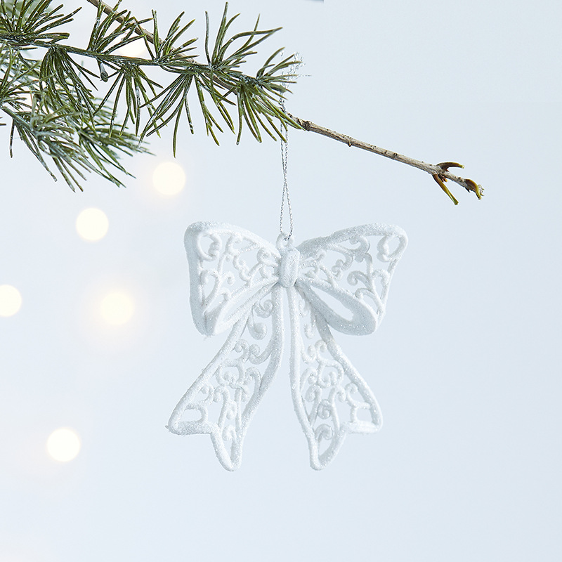 Christmas Snowflake Acrylic Transparent Reindeer Wreath Ornament Tree Decoration Window Hanging Decor — image 3