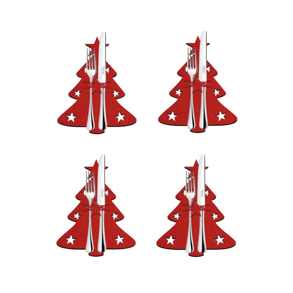 4PCS Christmas Knife and Fork Holder Elk Xmas Tree Pocket Cutlery Bag Non-woven fabric Tableware Organizer Table Decor Tools — image 7