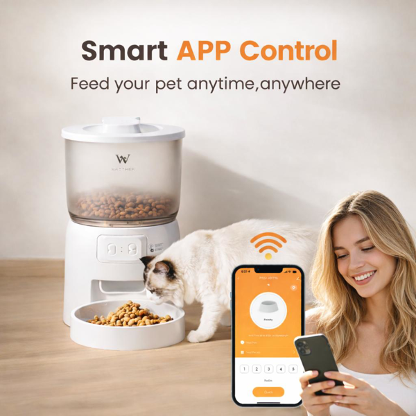 Alimentador Automático de Mascotas 3L para Gatos, Perros y Pequeños Animales, Dispensador de Alimento Seco para Gatos con Control de Tiempo y Cuantitativo — imagen 2