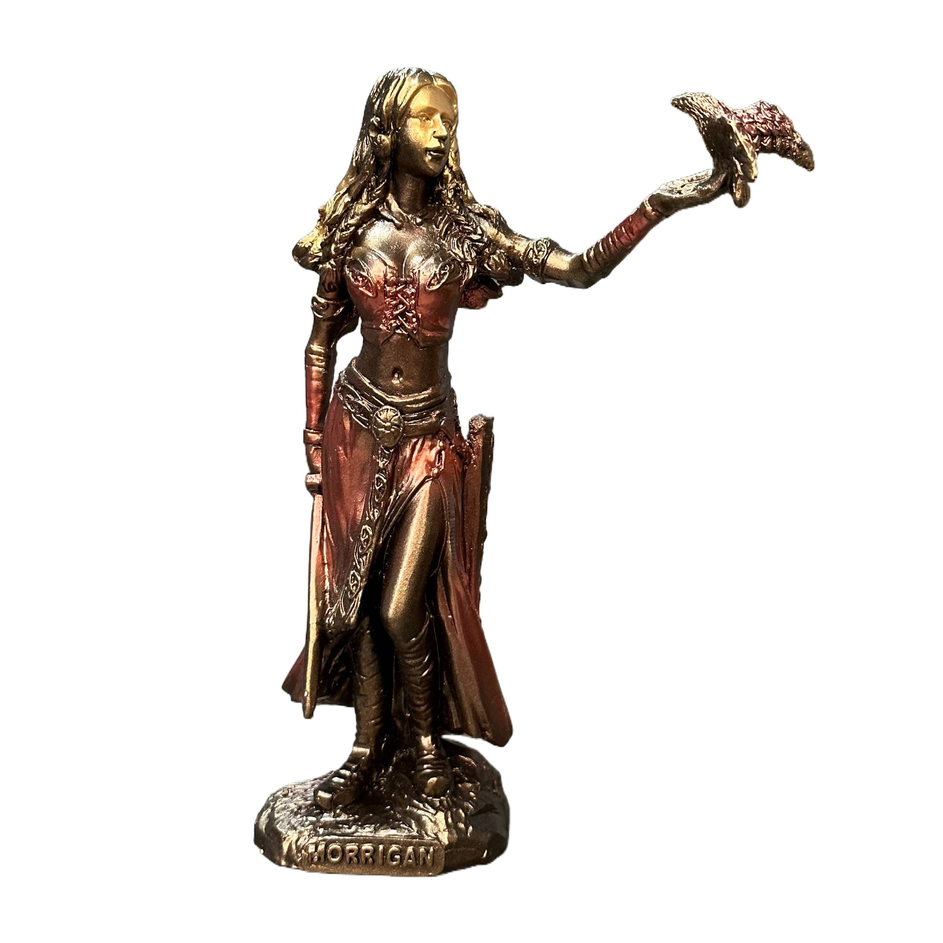 Goddess holding eagle statue, resin ornament, home crafts, mythology, European and American decoration — image 2