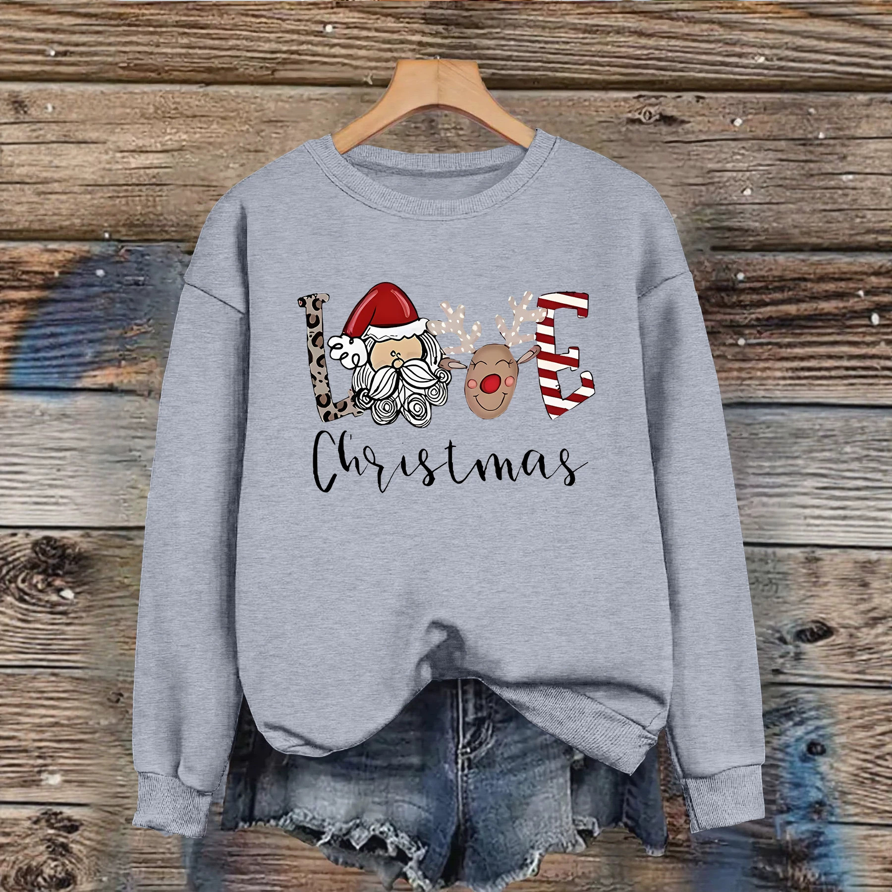 Deer print fleece hoodie — image 6