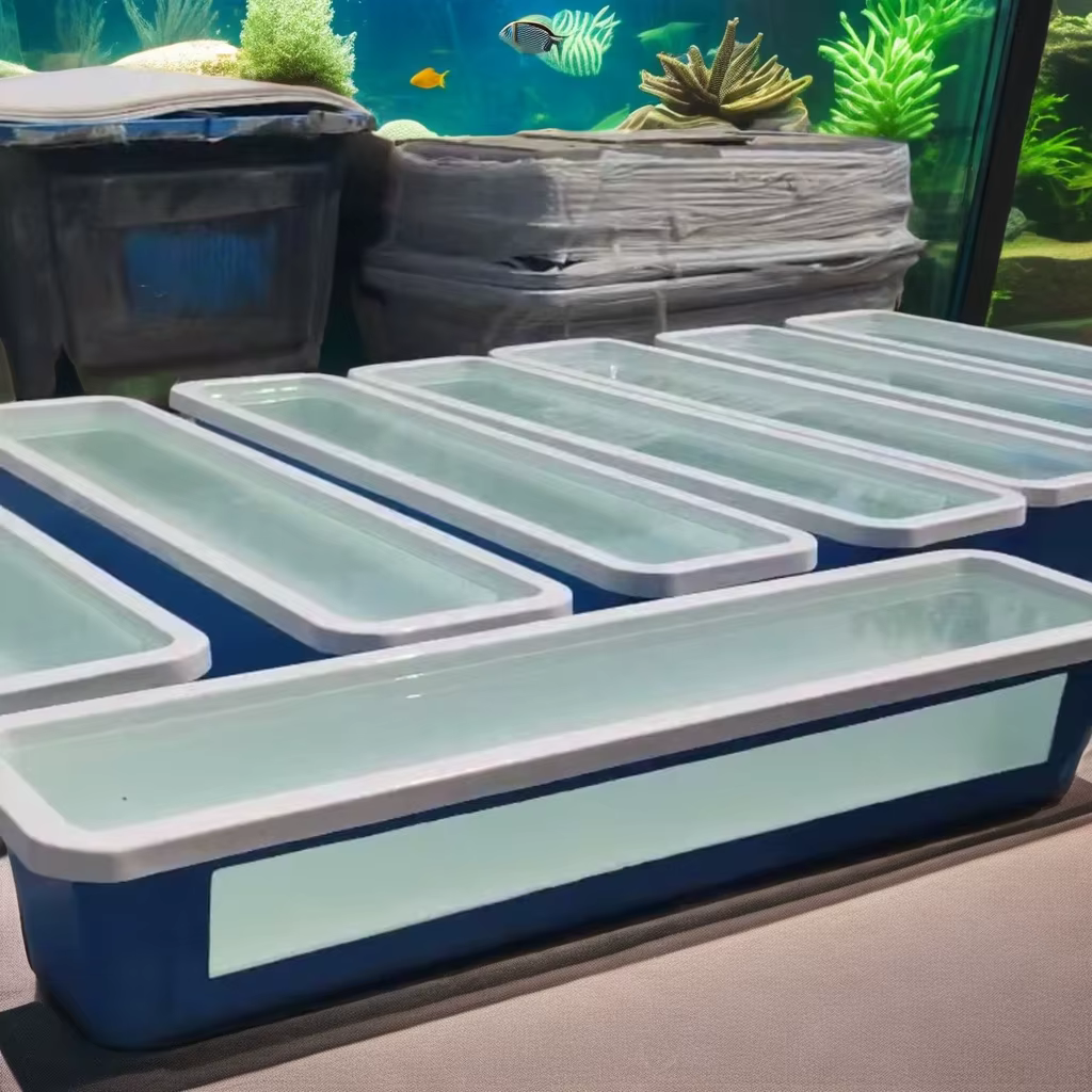 Tanque Grande para Cría de Peces Koi en Interior con Ventana de Vidrio Accesorios de Plástico Fibra de Vidrio (FRP) para Venta de Acuario — imagen 2