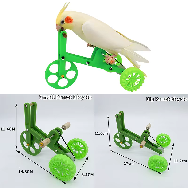 Juguetes de Bicicleta para Pájaros Interactivos - Entrenador para Psitas y Aves Pequeñas — imagen 1