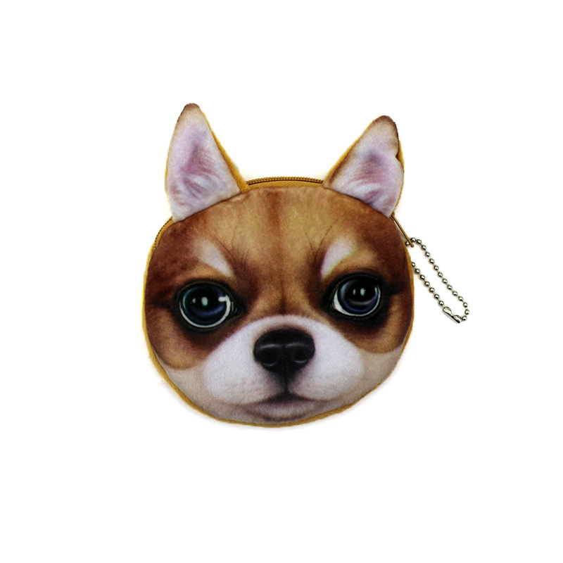 Novedosa Bolsa de Monedas con Animales 3D de Gato y Perro con Cierre de Corcheta - Estilo Kawaii para Niños y Mujeres — imagen 4