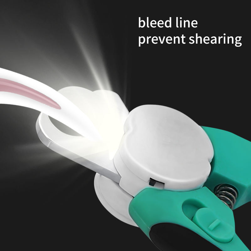 Pet LED Light Nail Clipper Cleaning Grooming Tool Stainless Steel Dog Nail Clipper Built-in File Nail Clipper — image 2