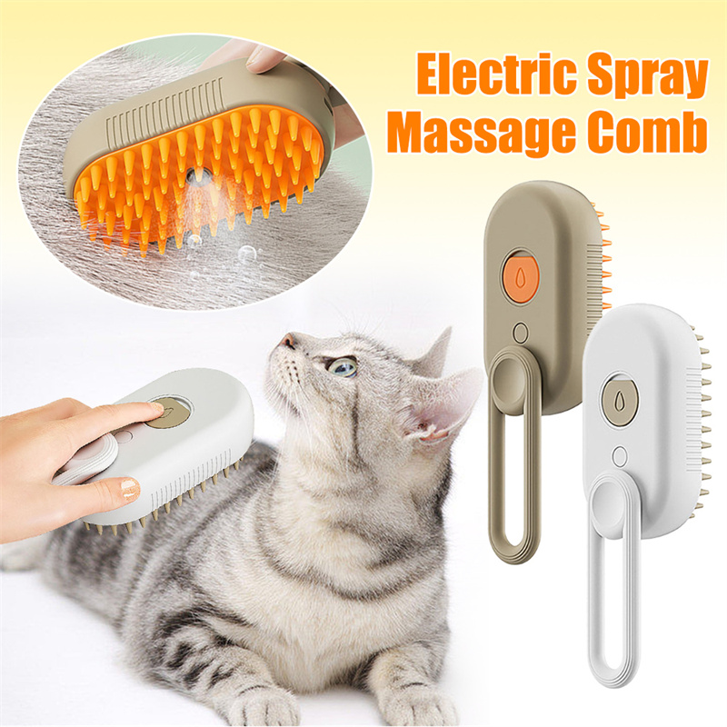 Pulidor de Gato con Vapor 3 en 1 - Cepillo Eléctrico para Mascotas con Masaje y Eliminación de Pelo — imagen 1