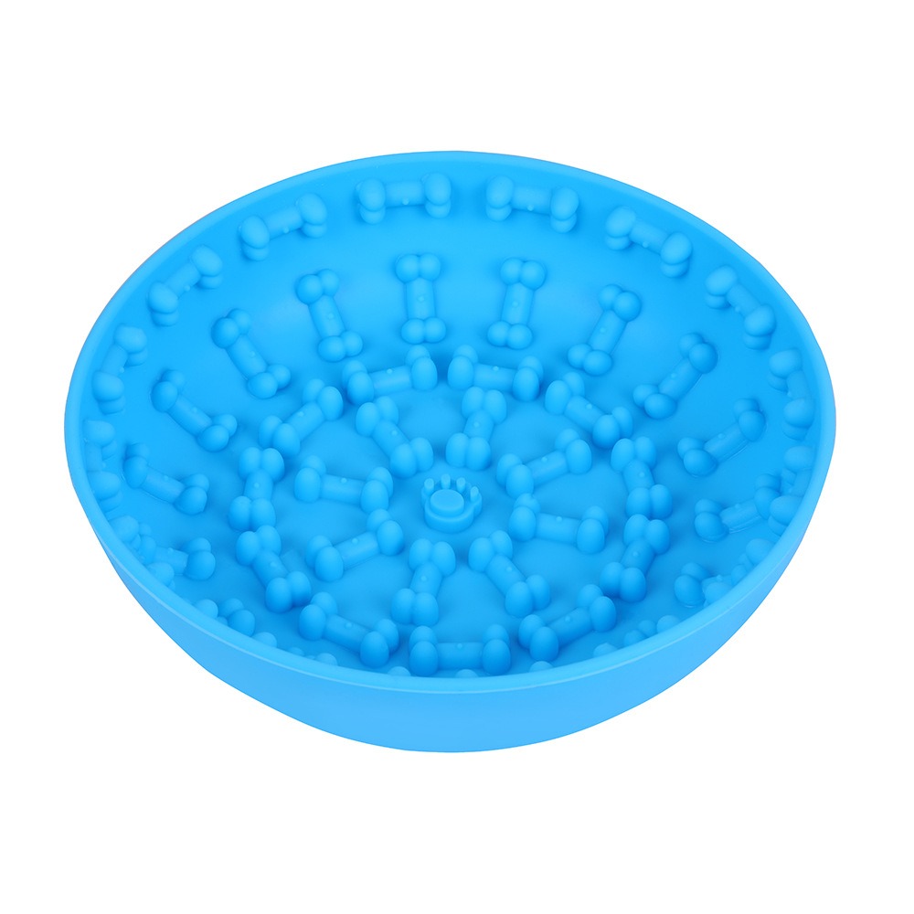 Pet slow feeding bowl Pet food utensils Cat and dog anti-choking slow feeding suction cup non-slip silicone slow feeding bowl — imagen 9