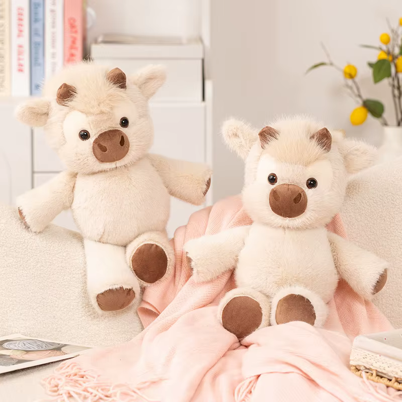 Adorable Highland Cattle Plush Toy 45cm - Huggable Running Cow Stuffed Animal Made with Premium Soft Fabric, Soothing Companion — image 5
