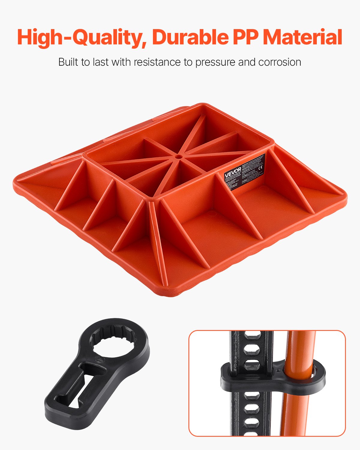Base de Soporte para Grúas de Elevación Alta con Mantenedor de Manija, 11.6' x 11.6', Capacidad de 7000 Libras, Soporte Pesado para Granjas y Off Road Con Base de 7.3' x 4.7' y Color Rojo — imagen 5