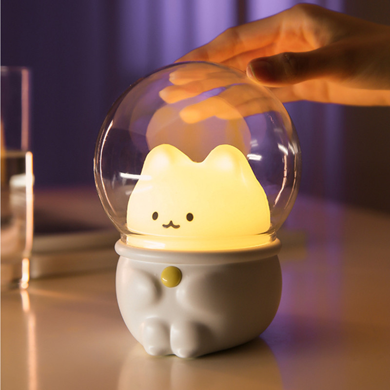Cute Pet Night Light USB Charging Mini Home Colorful Children's Light Bedroom Cute Cat And Rabbit Atmosphere Light — image 1