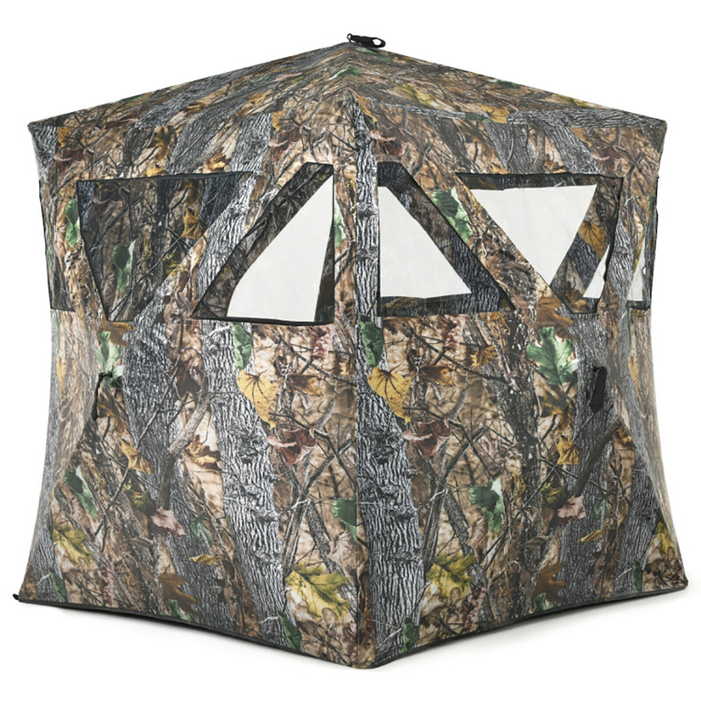 3 Person Portable Pop-Up Ground Hunting Blind With Tie-downs — image 4