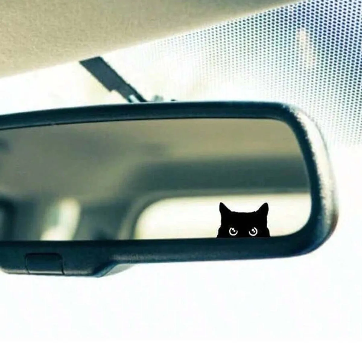 Decal de Gato Mirando: Adhesivo para Vehículos, Computadoras y Muebles — imagen 1