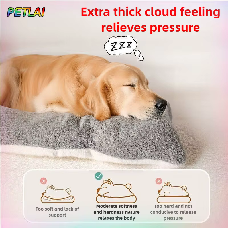 Dog Bed Mat Large Size Sleeping Pad for Winter Use Keep Warm Double-Sided Use Golden Retriever Stress-Relieving Sleeping Pad — image 2