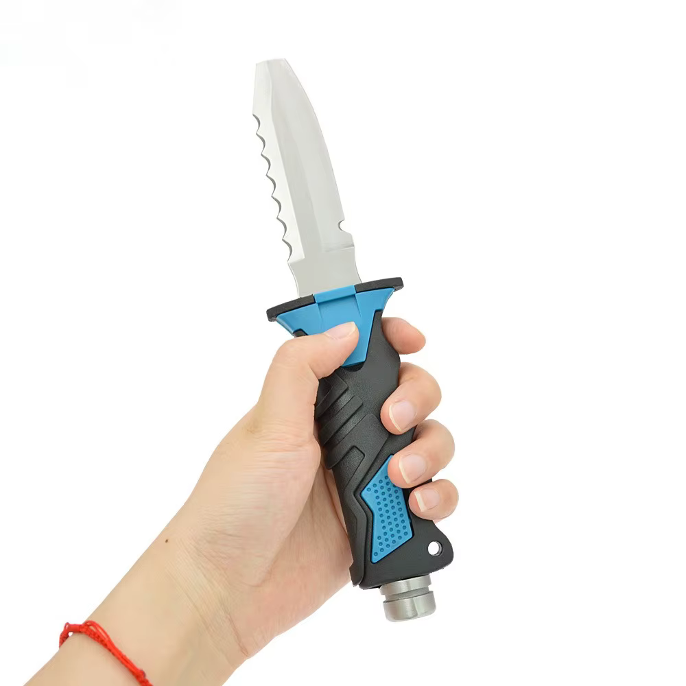 Outdoor Dive Rescue Knife Stainless Steel Leg Straps Emergency Rope Cutter Tactical Fixed Blade for Camping Survival Fishing — image 4