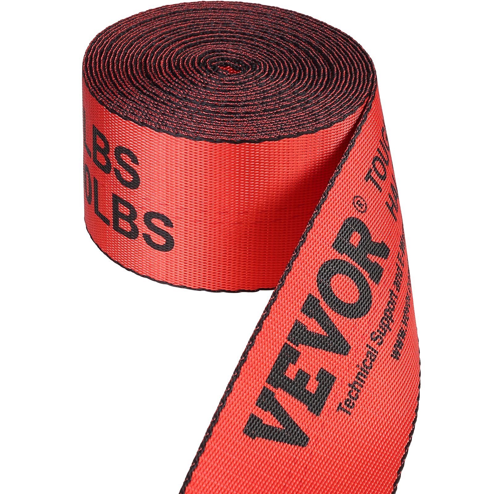 Winch Straps, 4' X 30', 6000 Lbs Load Capacity, 18000 Lbs Breaking Strength, Truck Straps With Flat Hook, Flatbed Tie Downs Cargo Control For Trailers, Farms, Rescues, Tree Saver, Red (10 Pack) — image 1