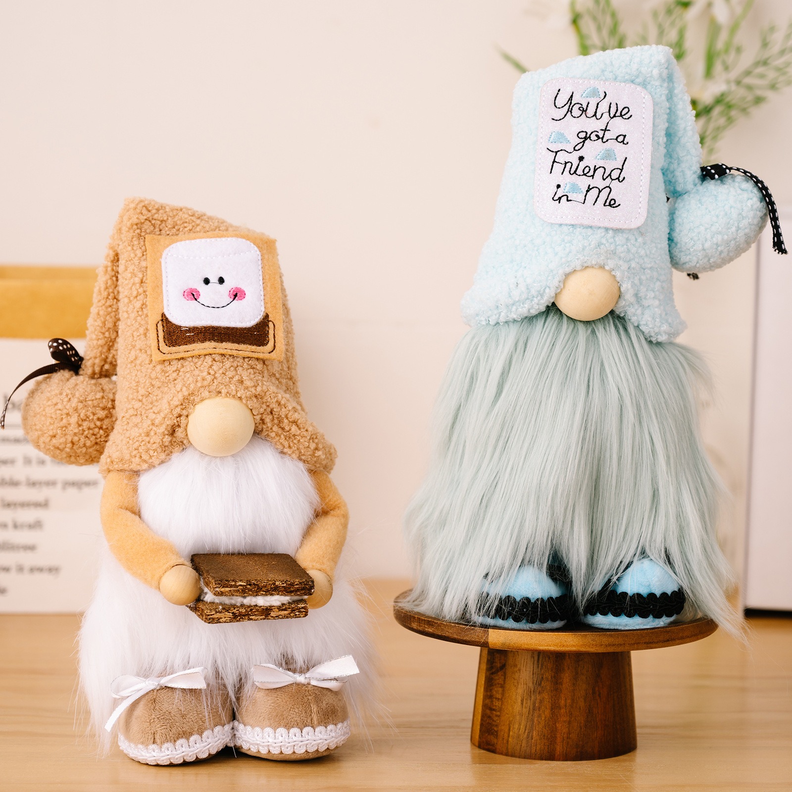 Doll Cow Plush Dwarf Doll Cake Smiling Face Doll Rudolf Doll Ornament — image 7