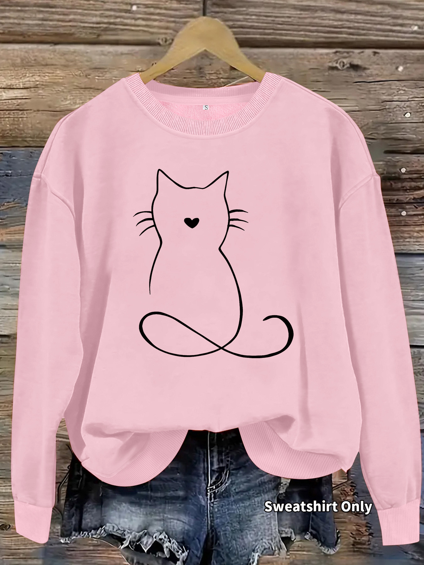 Printed hoodie with kitten pattern — image 8
