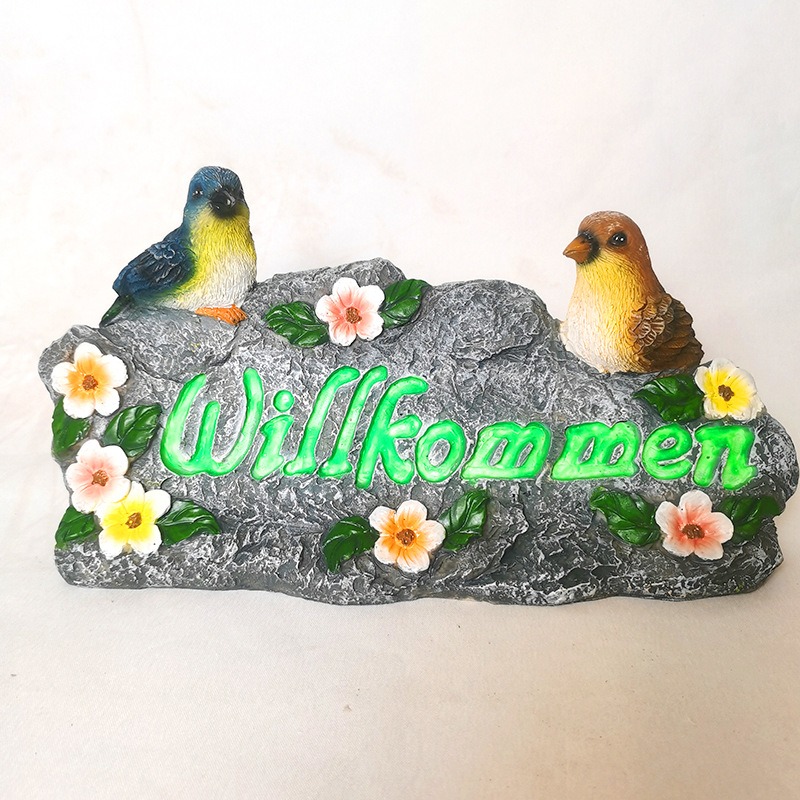 Decoraciones de resina para jardín con colores vibrantes de pájaros — imagen 2