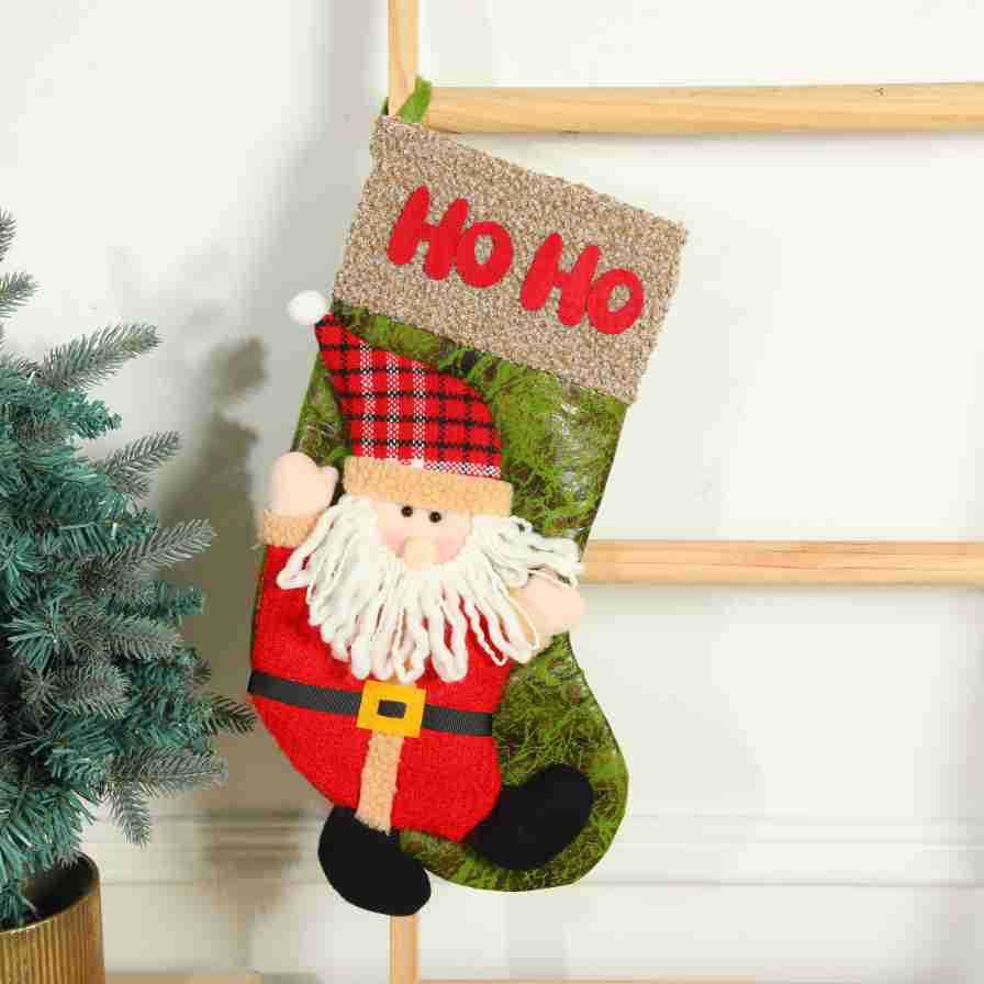 Christmas Socks, Christmas Gift Bag, Christmas Decoration Gift Bag, Christmas Elk Old Man Pendant Gift Bag — image 6
