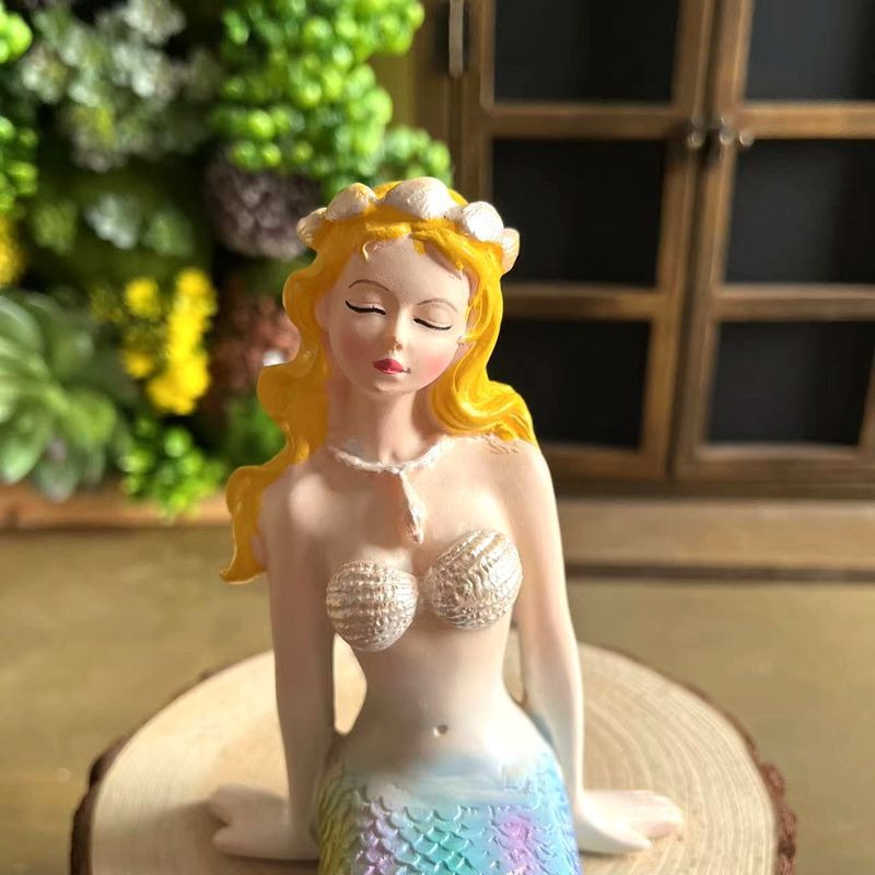 Decoración de Mermaid para Patio de Piscina o Tanque Acuático de Resina — imagen 5